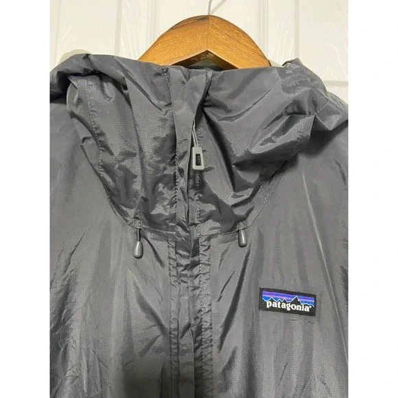 Patagonia Mens Sz S Houdini Full Zip Lightweight‎ Windbreaker Jacket Gray Khaki